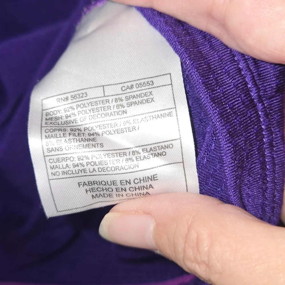 Nike Dri-Fit Women's Purple Short Sleeve Athletic Top M (8-10) - Picture 8 of 10